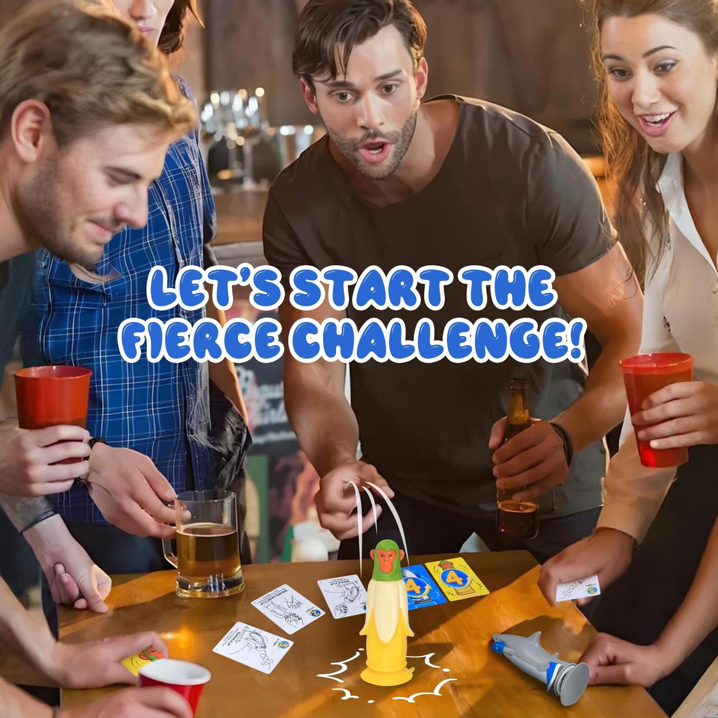 Banana Monkey vs Sharkman Flip Game â Fun Toss & Flip Challenge for Family, Party & Group Play | Other Action Games Available In-Store.