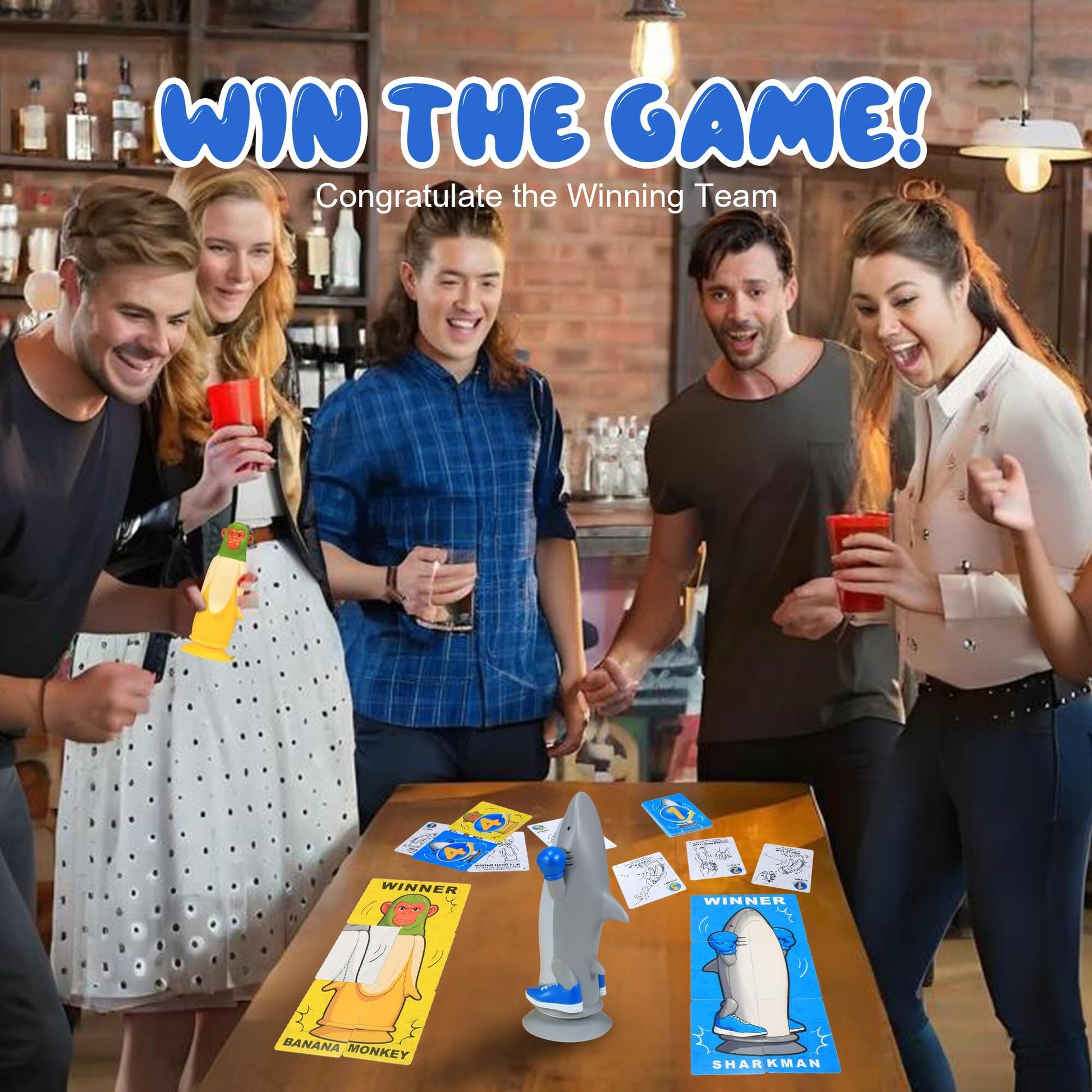 Banana Monkey vs Sharkman Flip Game â Fun Toss & Flip Challenge for Family, Party & Group Play | Other Action Games Available In-Store.