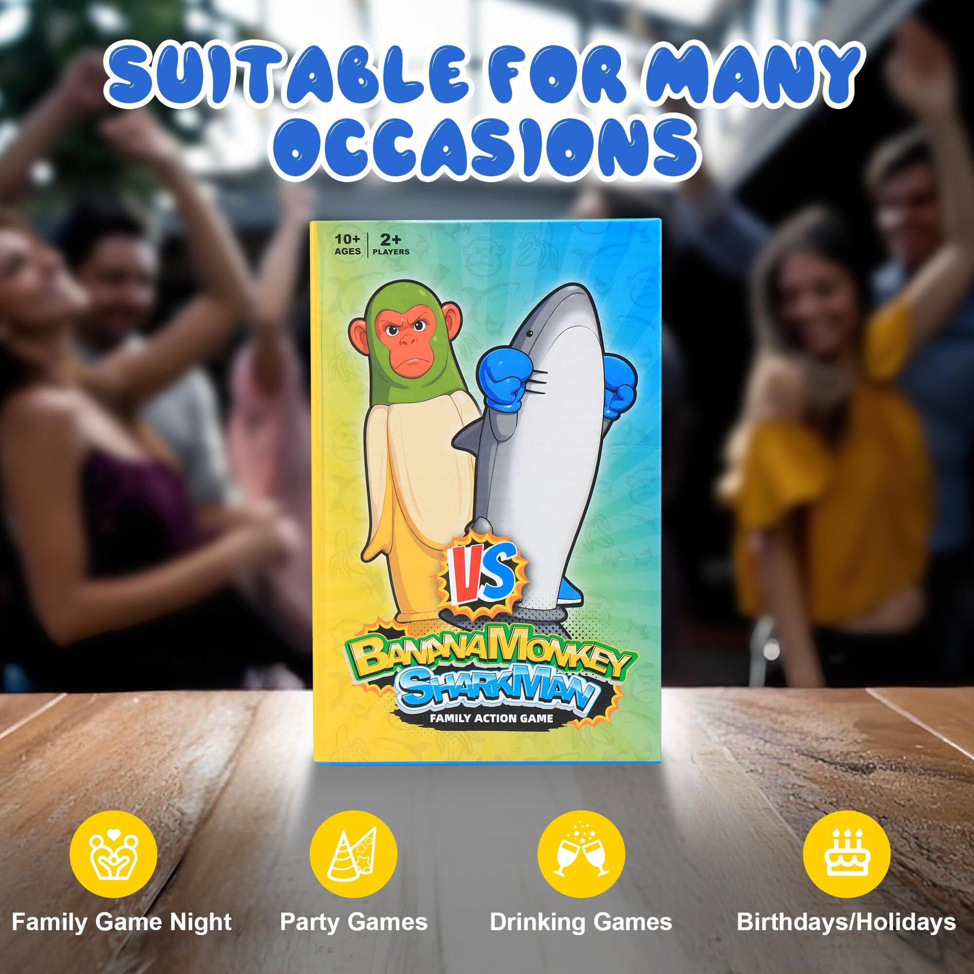 Banana Monkey vs Sharkman Flip Game â Fun Toss & Flip Challenge for Family, Party & Group Play | Other Action Games Available In-Store.