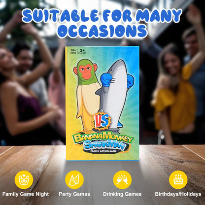 Banana Monkey vs Sharkman Flip Game â Fun Toss & Flip Challenge for Family, Party & Group Play | Other Action Games Available In-Store.