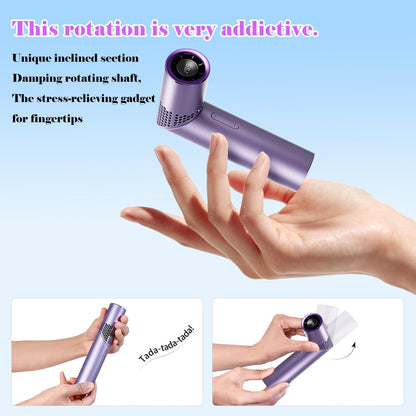Portable Mini Handheld Fan â 3-in-1 Rechargeable Turbine Fan with 1-199 Speed, Digital Display, Neck Strap, Long Battery Life for Outdoor, Travel, Office Use (Purple).