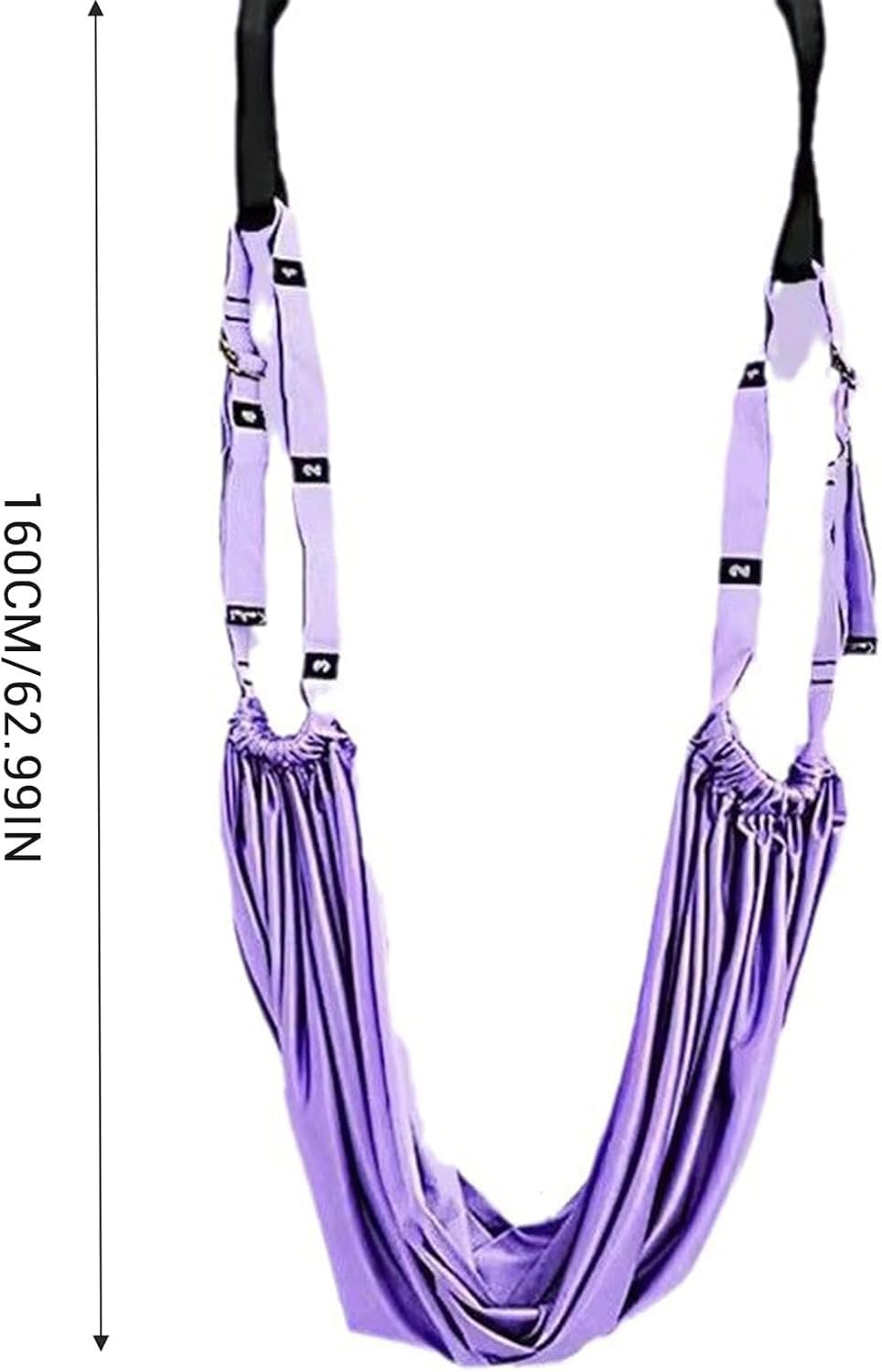 Door-Hanging Yoga Hammock for Backbend & Stretching â Adjustable Aerial Yoga Strap with Dual Anchors, Full-Body Flexibility Trainer for Home Use (Blue).