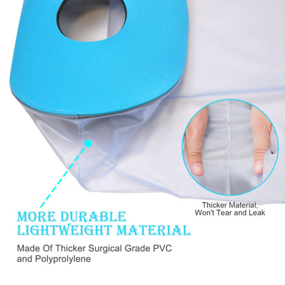 Lower Leg Waterproof Shower Sleeve for Kids – Reusable Cast Protector for Calf, Ankle & Foot During Bathing or Water Activities (Blue)