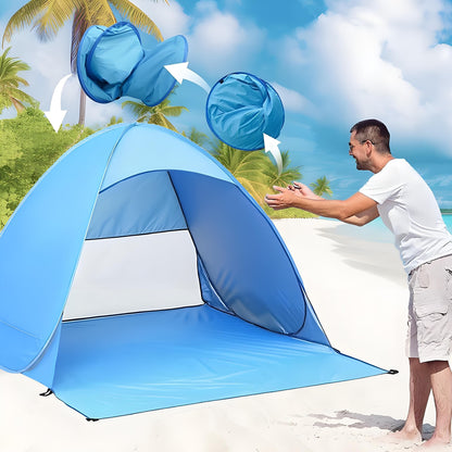 Pop Up Beach Tent: 3-4 Person UPF 50+ Sun Shelter with Carry Bag â Quick-Setup Shade for Beach/Camping(XL).