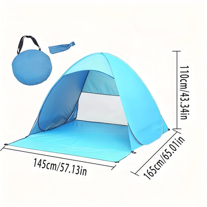 Pop Up Beach Tent: 3-4 Person UPF 50+ Sun Shelter with Carry Bag â Quick-Setup Shade for Beach/Camping(XL).