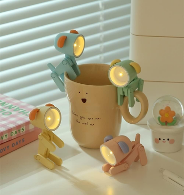 Bendable Animal Night Light 3-Pack – Mini LED Desk Lamp with Warm White Glow | Choose Your Color | Posable Joints for Kids, Students, Bedside & Gifts（green）| Please choose 3 items to complete your purchase