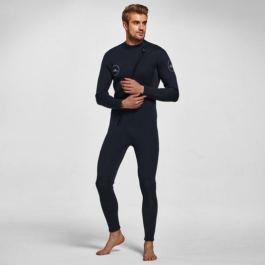 Men's 3mm Full Wetsuit for Surfing Diving & Cold Water Swimming â Front-Zip Neoprene Suit with UV Protection and Flexible Fit(Black,L)  | Other Colors Available in Store.