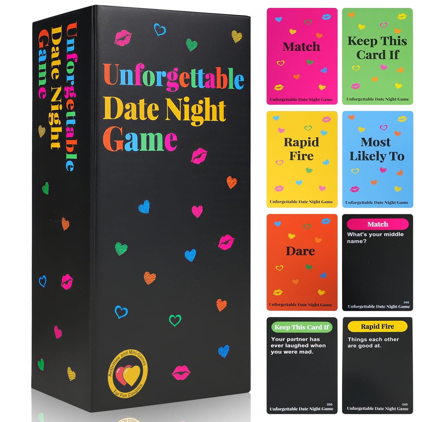 Unforgettable Date Night Game â 300-Card Couple Card Game with Spinner for Romance, Laughter & Connection | Other Fun Games Available In-Store.