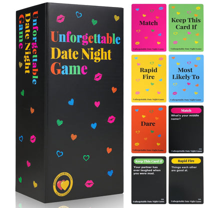 Unforgettable Date Night Game â 300-Card Couple Card Game with Spinner for Romance, Laughter & Connection | Other Fun Games Available In-Store.
