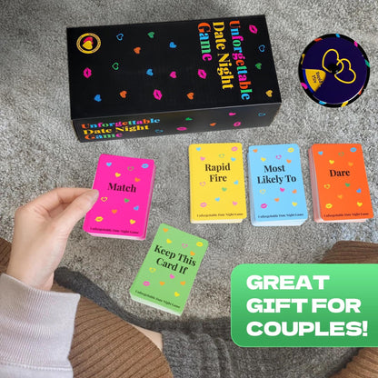 Unforgettable Date Night Game â 300-Card Couple Card Game with Spinner for Romance, Laughter & Connection | Other Fun Games Available In-Store.