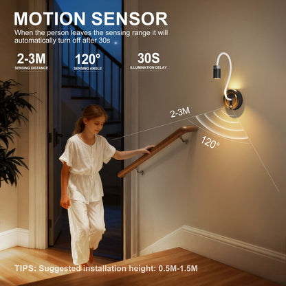 Rechargeable Motion Sensor Night Light – DIY Silicone Hose Lamp for Bedroom & Desk (Red) | Other Colors Available in Store