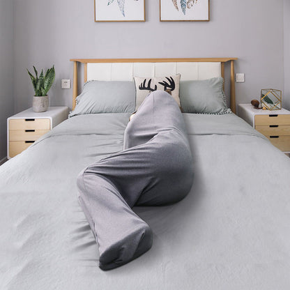 Hooded Sleep Pod: Kids Wearable Blanket – Comfy Hooded Cocoon, Cooling, Machine Washable (Grey, 150×40cm)