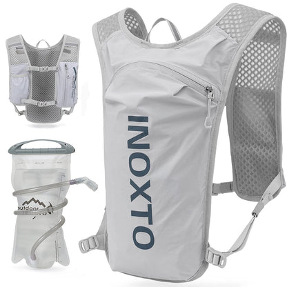 Ultra-Light Hydration Running Vest Backpack – 1.5L Water Capacity, Breathable Mesh Design for Cycling, Hiking & Marathon (Grey) | Other Colors Available in Store