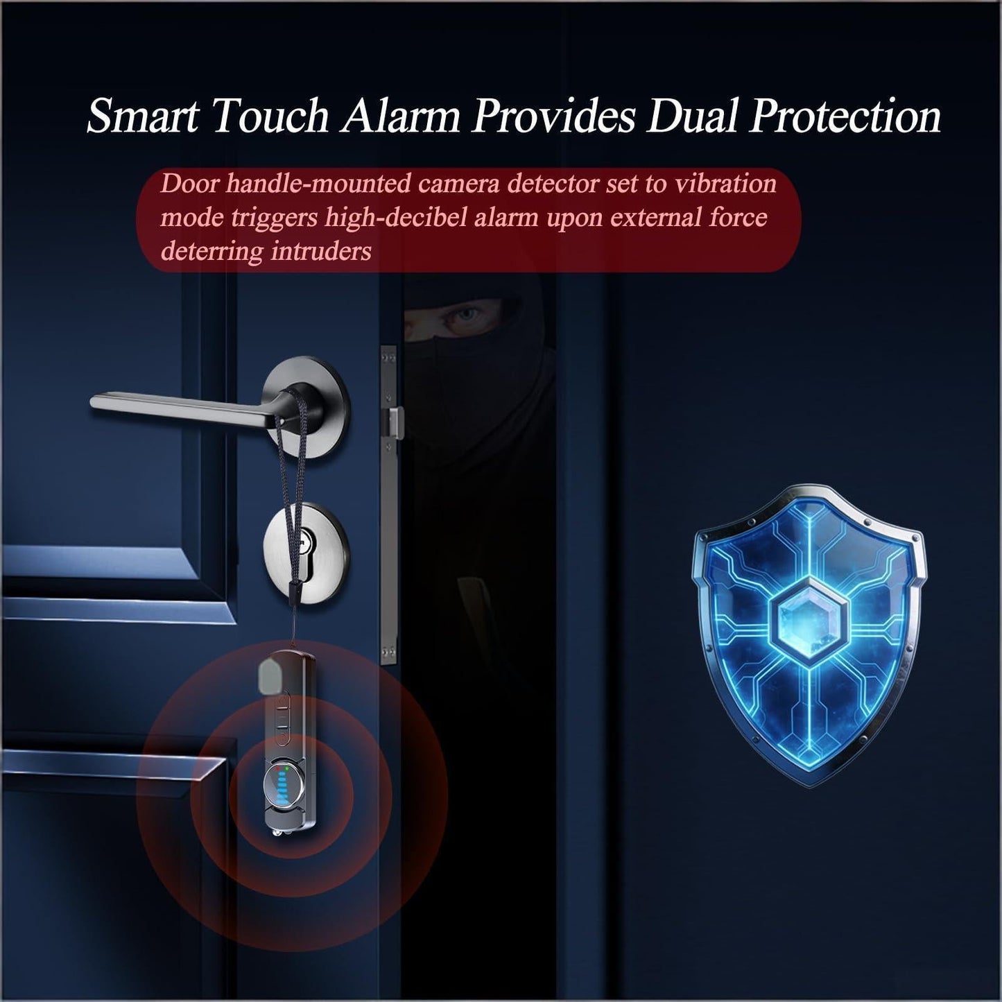 Multi-Function Hidden Camera Detector with GPS Tracker Finder â Portable Anti-Spy Device for Hotel, Car, Travel Privacy Protection, LED Scanner & Vibration Alarm (Black).