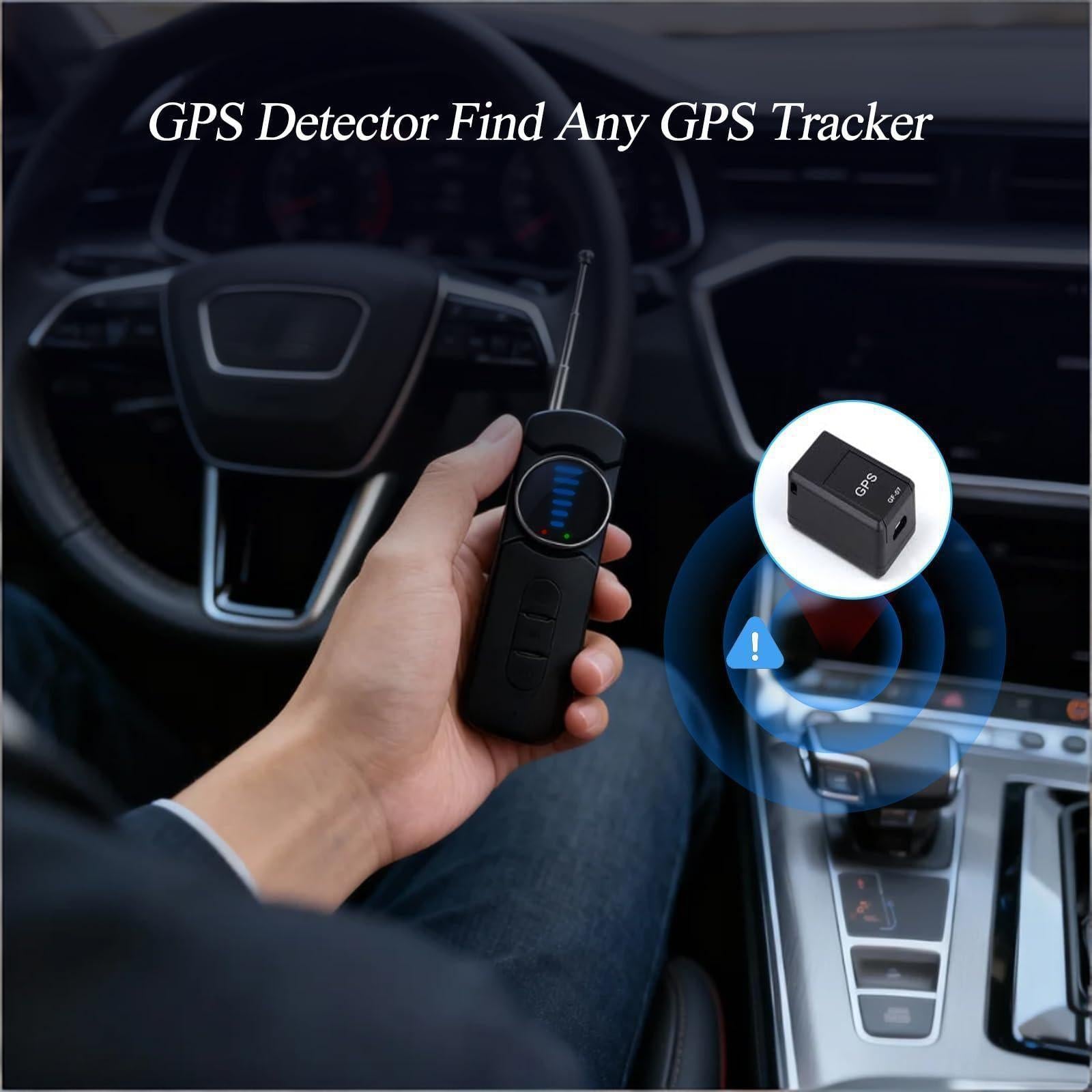 Multi-Function Hidden Camera Detector with GPS Tracker Finder â Portable Anti-Spy Device for Hotel, Car, Travel Privacy Protection, LED Scanner & Vibration Alarm (Black).
