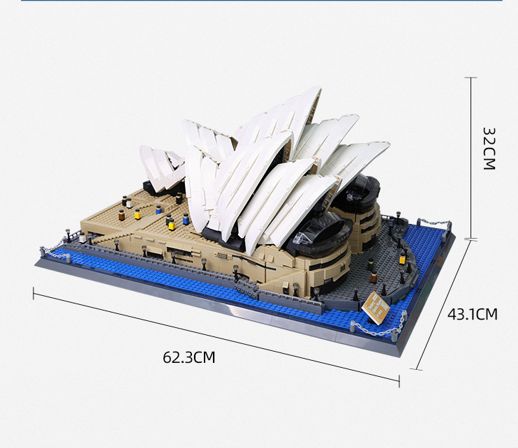 Sydney Opera House Mini Building Blocks Model – Iconic Architectural Masterpiece for Home Display, Gifts & Creative Play (White) | Other Architectural Models Available In-Store