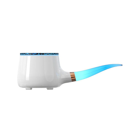 Pipe-Shaped Aromatherapy Humidifier with LED Flame & Mist â USB Desk Diffuser for Home, Office, Bedside (White) | Other Colors Available in Store.