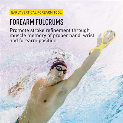 Swimming Forearm Fulcrum Trainer – Figure-8 Design for Early Vertical Forearm (EVF) Technique, Improves Stroke Efficiency & Reduces Shoulder Stress (Yellow,Adult)