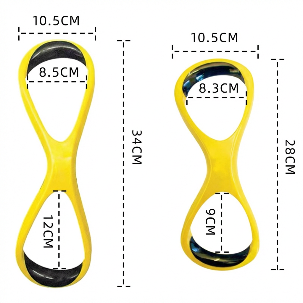 Swimming Forearm Fulcrum Trainer – Figure-8 Design for Early Vertical Forearm (EVF) Technique, Improves Stroke Efficiency & Reduces Shoulder Stress (Yellow,Adult)