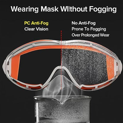 Christmas gifts Anti-Fog Safety Goggles, Outdoor Wind & Dust Protection, Clear Vision Lab & Work Goggles for Aussies(blue)