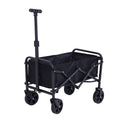 Foldable Camping Wagon: Retractable Handle, Lightweight Design for Outdoor Trips, Beach & Picnics.