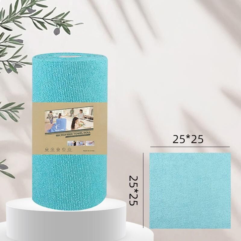 Christmas gift 50-Piece 25x25cm Polycotton Cleaning Cloth Roll, Reusable Dual-Use Dish & Surface Wipes for Home & Kitchen（orange）
