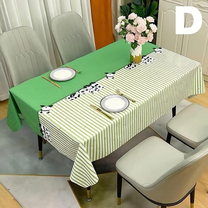 Waterproof Oilproof Washable Heat-Resistant PVC Tablecloth - 5 Patterns & Sizes for Home, Restaurant & Picnic Dining（C,180*138）
