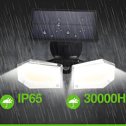 4-Pack Solar Motion Sensor Wall Lights: Double-Head Adjustable Cob LED Outdoor Lights for Garden, Patio & Pathway