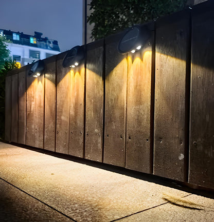 Solar Outdoor Wall Lights (2-Pack): IP44 Waterproof LED Sconces for Garden, Patio & Pathway Lighting（Warm light）
