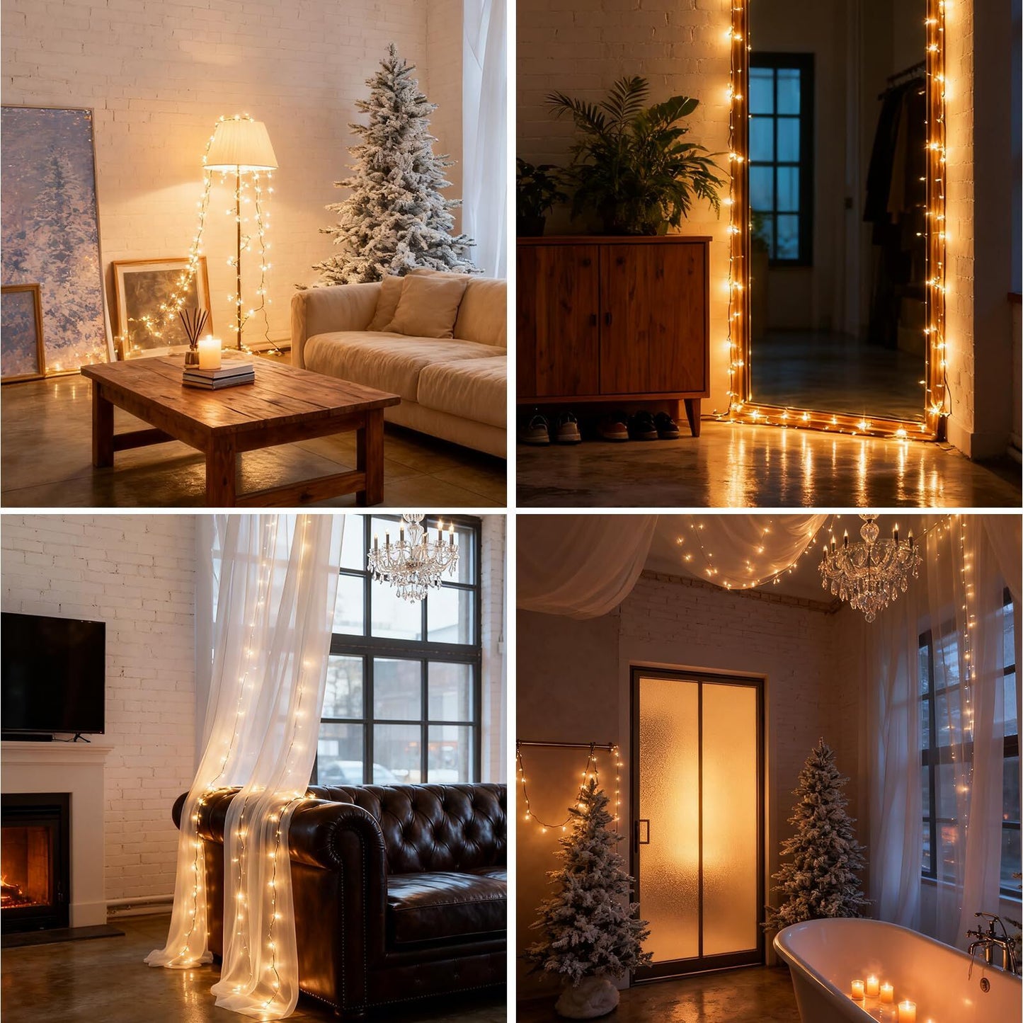900 LED Warm White USB Fairy String Lights with Remote, 30m Green Wire, IP44 Waterproof 8-Mode Timer for Christmas Bedroom Wreath Decor