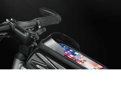 Waterproof Bike Frame Bag with Touchscreen Window: Hard Shell Bicycle Bag for Phone & Gear, Perfect for Aussie Riders