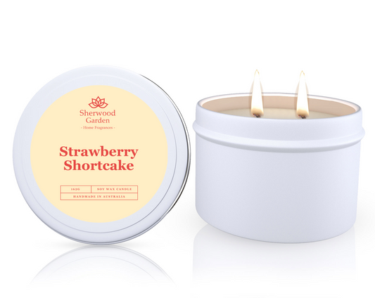 Strawberry Shortcake Soy Candle Tin 165g.