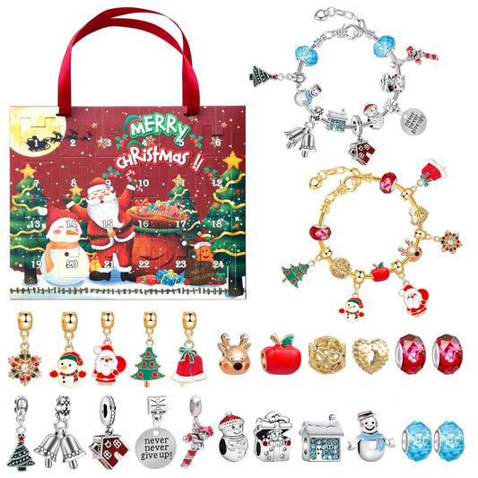 Christmas DIY Jewelry & Craft Advent Calendar(M-10,20*21*1.8cm).