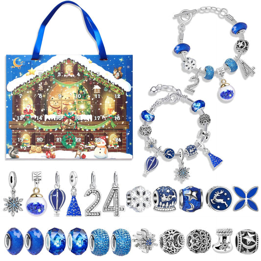 Christmas DIY Jewelry & Craft Advent Calendar(M-11,25*21*1.8).