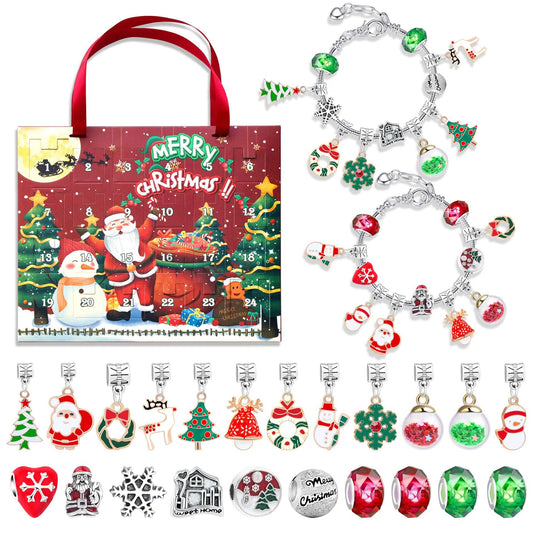 Christmas DIY Jewelry & Craft Advent Calendar(M-12,25*21*1.8).