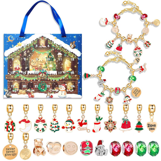 Christmas DIY Jewelry & Craft Advent Calendar(M-13,25*21*1.8).