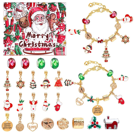 Christmas DIY Jewelry & Craft Advent Calendar(M-14-Bell Version,20*17*1.1).
