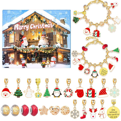 Christmas DIY Jewelry & Craft Advent Calendar(M-17L,20*17*1.1).