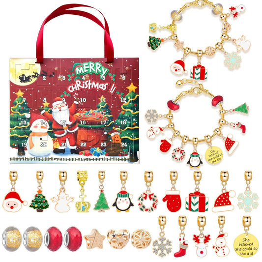 Christmas DIY Jewelry & Craft Advent Calendar(M-17ST,25*21*1.8).