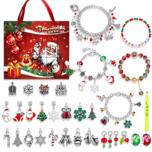 Christmas DIY Jewelry & Craft Advent Calendar(M-22,22*20*2cm).