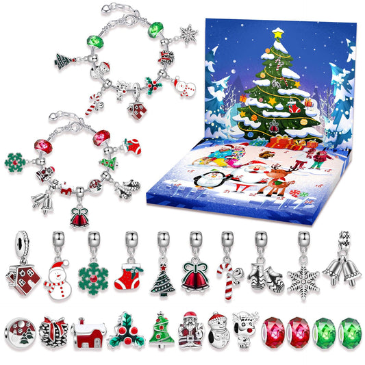 Christmas DIY Jewelry & Craft Advent Calendar(M-24,20*17*1.3cm).