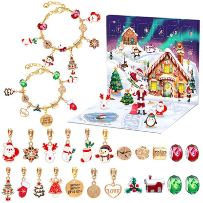 Christmas DIY Jewelry & Craft Advent Calendar(M-25,20*17*1.3cm).
