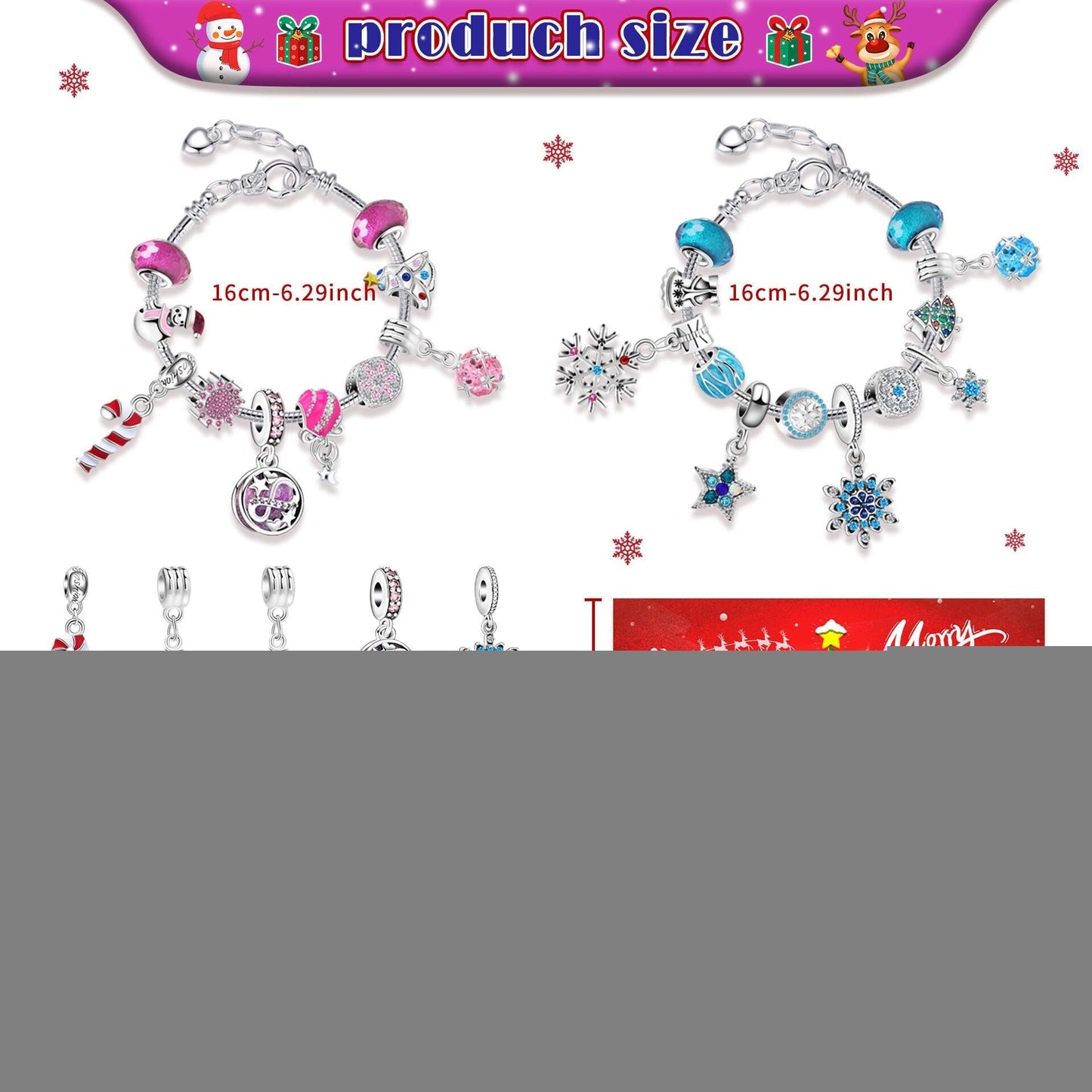 Christmas DIY Jewelry & Craft Advent Calendar(M-27,20*17*1.3cm).