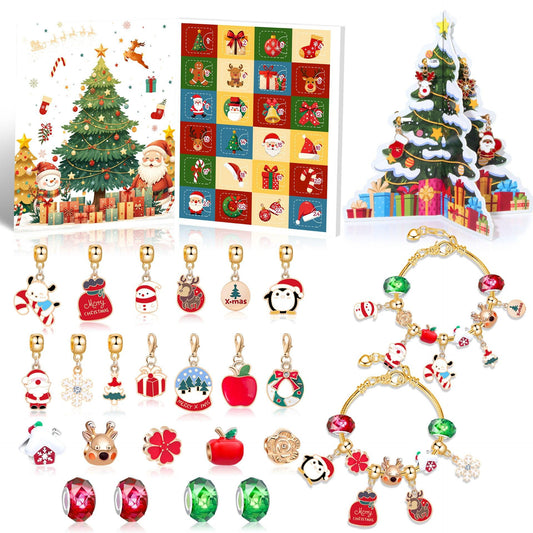 Christmas DIY Jewelry & Craft Advent Calendar(M-29,20*17*1.3cm).