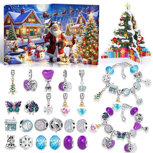 Christmas DIY Jewelry & Craft Advent Calendar(M-34,20*17*1.3cm).