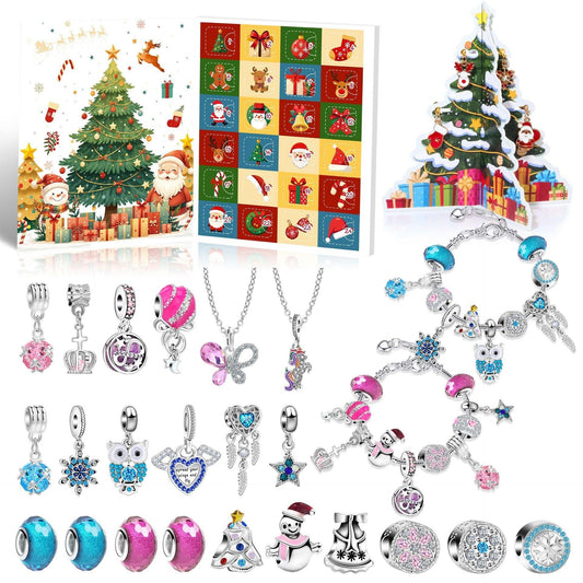 Christmas DIY Jewelry & Craft Advent Calendar(YD-01,20*17*1.3cm).