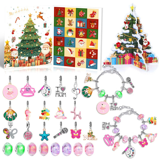 Christmas DIY Jewelry & Craft Advent Calendar(
YD-05&upgraded version,20*17*1.3cm).