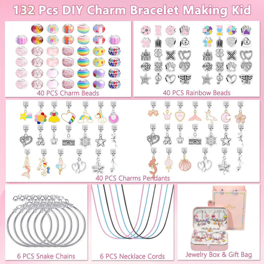 Christmas DIY Jewelry & Craft Advent Calendar(YD-132pcs,16*11*5cm).