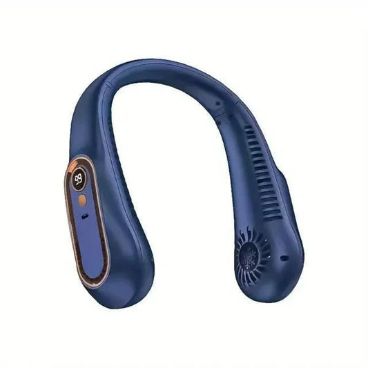 NNEOBA Neck Bladeless Fan Mini Portable-Blue.