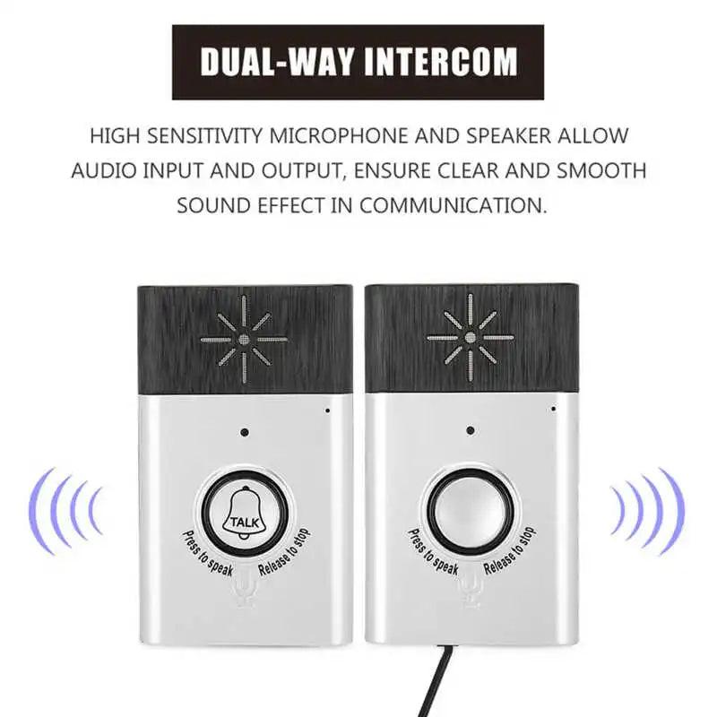 2-Way Voice Intercom Wireless Doorbell System.